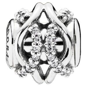 PANDORA ESSENCE Caring Charm with Clear Zirconia Authentic Sterling Silver